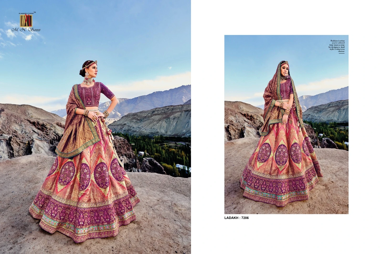 M.N 7200 Series Banarasi Silk Wholesale Lehenga Catalog — Wholesale Lehenga, MPA wholesale from Surat — view 9
